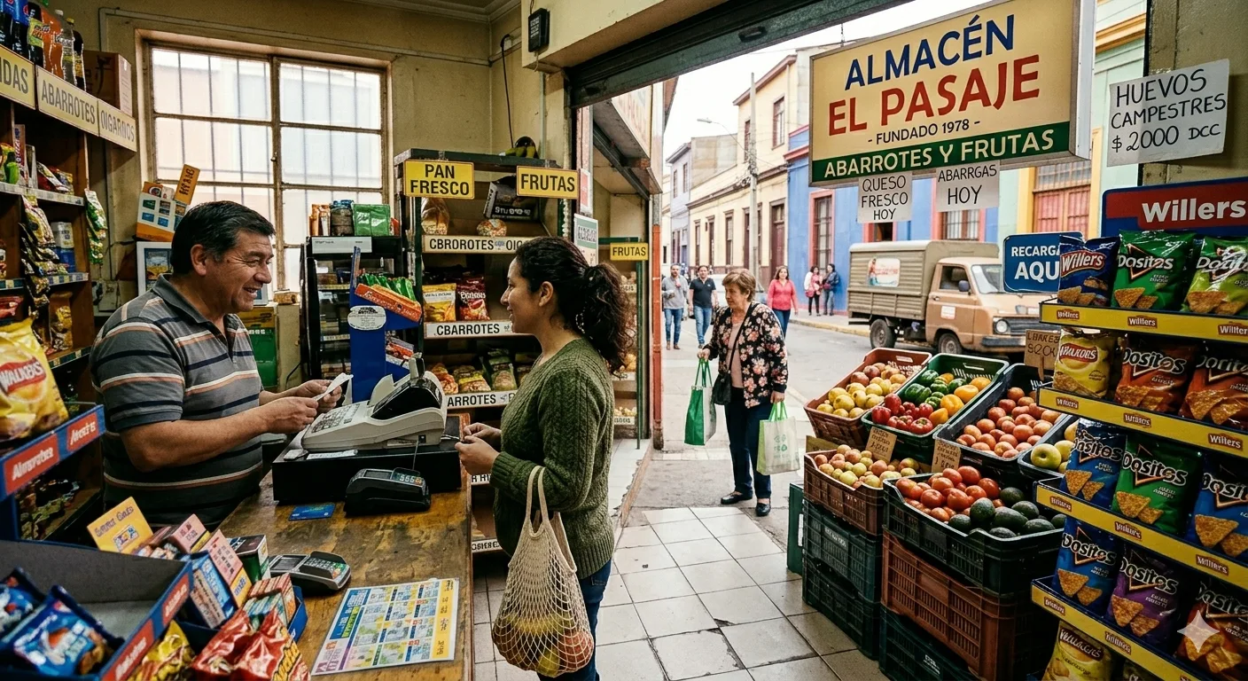 Uno de cada tres productos de consumo masivo que se vende en Chile pasa por un almacén o minimarket